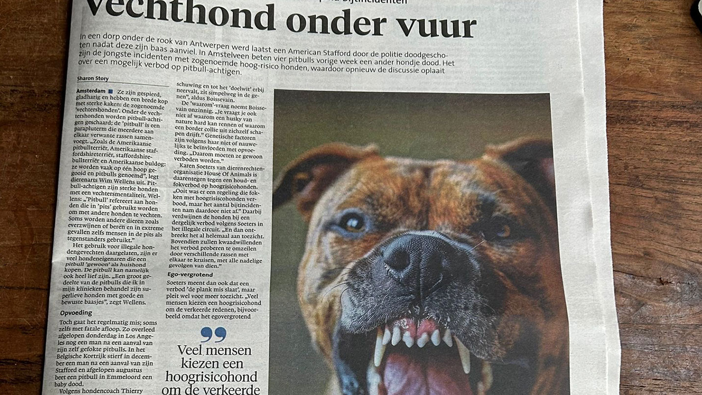 Telegraaf_vechthond_onder-vuur