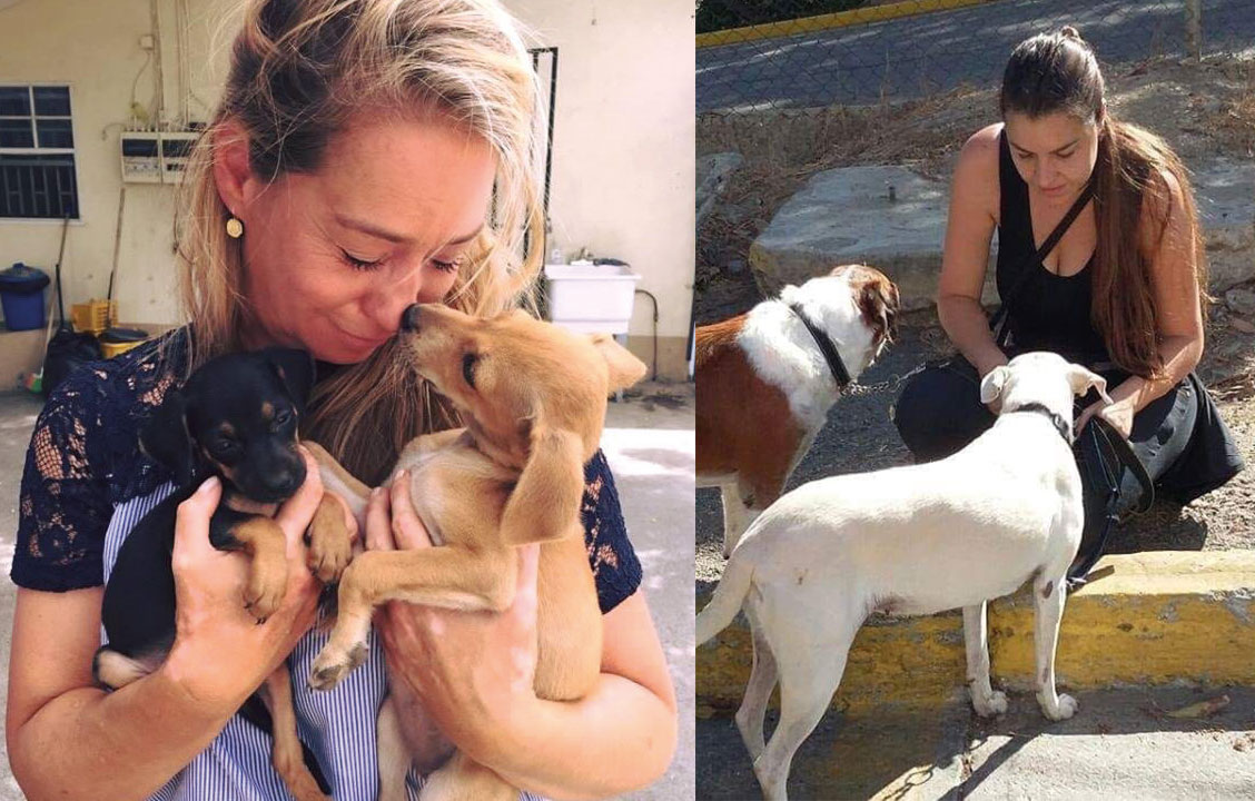 Karen Soeters (oprichter House of Animals) & Mariant Lameda, directielid van de Venezolaanse stichting Red de Apoyo Canino